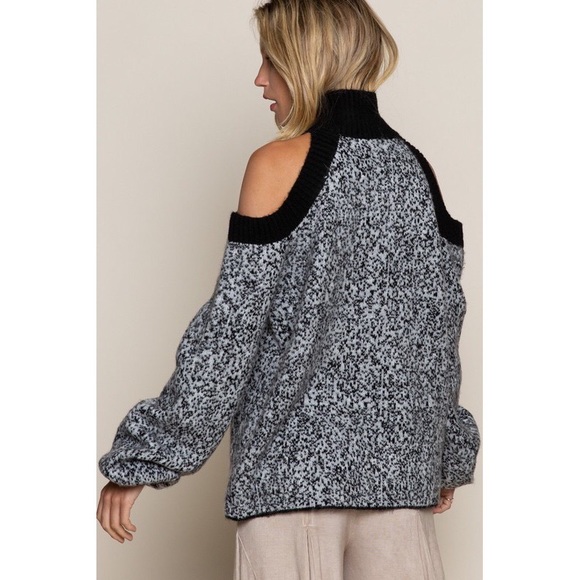 Sassy Chic Black & Gray Leopard Print Sweater - Picture 8 of 12